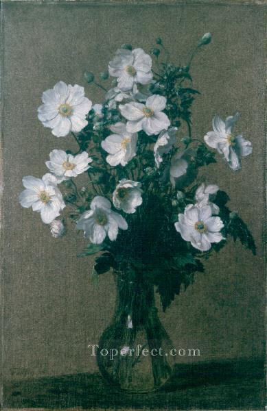 日本のアネモネの花画家 アンリ・ファンタン・ラトゥール油絵